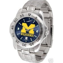 University Of Michigan Um Wolverines Mens Sport Watch