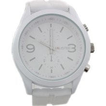 Unlisted Watch, Mens White Silicone Strap UL1201