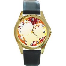 Valentine Love Unisex Gold-Tone Round Metal Watch 06