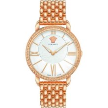 Versace Women's M6Q80D002 S080 Krios Rose Gold IP Black Dial Sapp ...