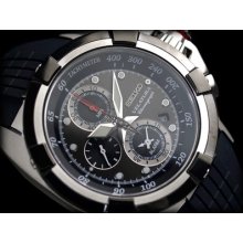 Very Latest Seiko Velatura Alarm Chronograph Black Dial Snaa93p2