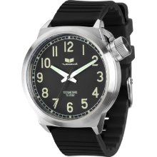 Vestal Canteen Rubber Watch - Black/Silver/Black CTR3S02