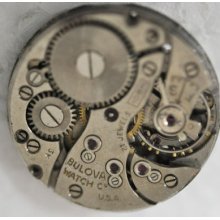 Vintage Bulova Wrist Movement 21 Jewels Cal 10ba A290