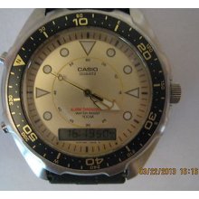 Vintage Casio Diver Alarm Chronograph Analogue/digital Display Amw-3200&