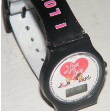 Vintage I Love Lucy CBS TV Memorabilia Character Digital Quartz Centric Watch