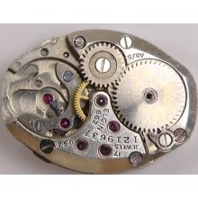 Vintage Ladies Elgin Usa 662 17j Wrist Watch Movement & Winding Arbor 516