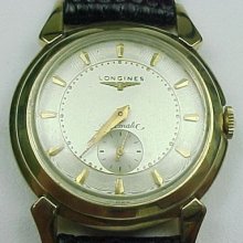 Vintage Longines Gold Filled Automatic Men's Wristwatch Fancy Lug