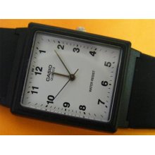 Vintage Retro Design Casio Mens Slim Analog Simple Yet Elegant White Face Watch