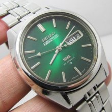 Vintage Seiko 5 Actus Automatic 6106-8660 Green Dial Gents.