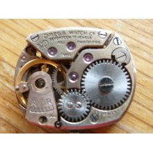 Vintageomega 483 Parts Movement W/three Genuine Crowns