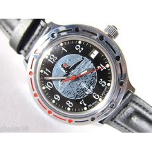 Vostok Military Russian Automatic Watch Submarine Black