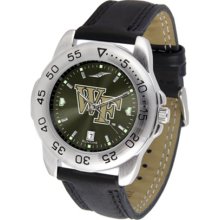 Wake Forest Demon Deacons Sport AnoChrome Men's Watch with Leather Band