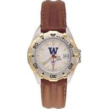 Washington Huskies All Star Leather Women's Watch Black LogoArt