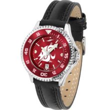 Washington State Cougars Womens Leather Anochrome Watch