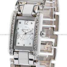 Weiqin Crystal Silver Case Lady Women Bracelet Quartz Wrist Watch Dailyetrade