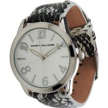 Wendy Williams In Style Python Pattern Strap Watch - White - One Size