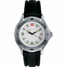 Wenger Swiss Military Brigade Black Strap Watch - Men`s