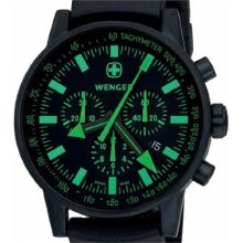 Wenger Swiss Raid Commando Chronograph Watch, Black and Green Dia ...