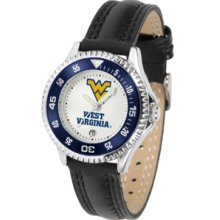 West Virginia Mountaineers Competitor Ladies Watch with Leather Band