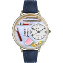 Whimsical Watches Dentist Baby Blue Leather And Silvertone Watch #U0620001