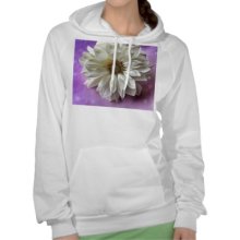 white flower on polka dots American Apparel hoodie