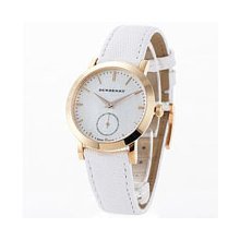 White Leather Women Watch