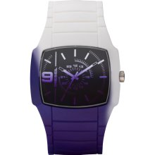 White / Purple Diesel White and Purple Faded Watch - Jewelry