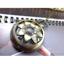 Wholesale 10pcs Handmade Charm Quartz Pocket Watch Exquisite Flower