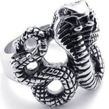 Womens Mens Stainless Steel Ring Silver Unique Snake Usa Size 8 9 10 11 12 13