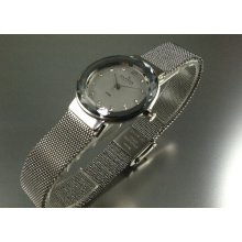 Women's skagen mesh band crystallized watch 456sss