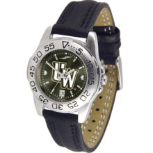 Wyoming Cowboys Sport AnoChrome Ladies Watch with Leather Band