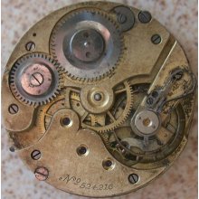 Xfine Pocket Watch Movement & Dial Chronometer 43 Mm. Balance Broken