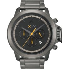 Xny Watch, Mens Chronograph Urban Expedition Gray Ion-Plated Stainless