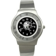 Ying Yang Black White Stainless Steel Watch For Sport Men Wristwatch Fashion