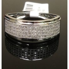 0.30c Mens Diamonds Wedding Band 10k White Gold Anniversary Ring Micro Pave Set