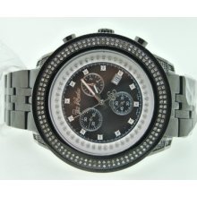 1.75ct Joe Rodeo Junior Jojo Black Metal Diamond Watch