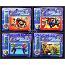 100pcs/lot Ems Shipping Kids Children Super Mario Brothers Cartoon W