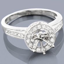 14K Gold Diamond Engagement Ring Mounting 0.56ct