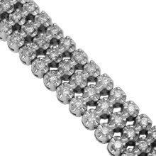 14K White Gold Diamond Bracelet 5.07 Ctw