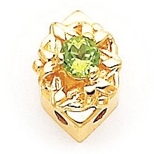 14k Yellow Gold Peridot Victorian Bracelet Slide