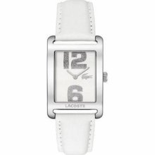 $195 Lacoste Women's Andorra Beige Leather Strap Watch 2000674