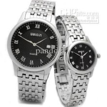 1pc Waterproof Pair Of Watch Quartz Watches Steel Stainless Watch Lu