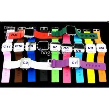 1pcs Led Watch Candy Colors Jelly Form Silica Gel Table Throughout S