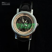 2012 Women Small Watches 34mm Hollow Automatic Mechenical Leather Wr