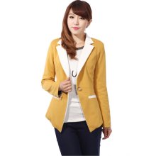 2013 New Fashion Women Spring and Autumn Blazers hot Jacket candy suit one button coat busniess cloth Yellow color