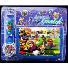 20pcs/lot Ems Shipping Super Mario Brothers Wrist Watches + Purse Wa