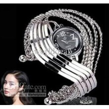 20pcs/lot Fashion Jewelry Bracelet Quartz Watch Wristwatch Metal Ban