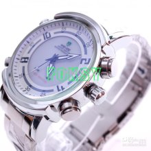 3pcs 2012 New. Fashion Men's Sports Led Display Quartz Wrist Army Wa