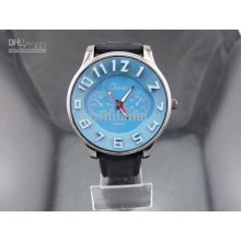 4colors Big Dial Quartz Watch Black Silicone Strap Watches Multicolo