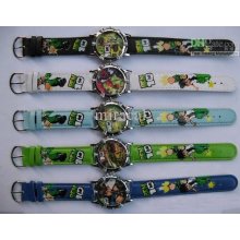 50pcs Ben 10 Boys' Wrist Watch Leather Quartz Watches